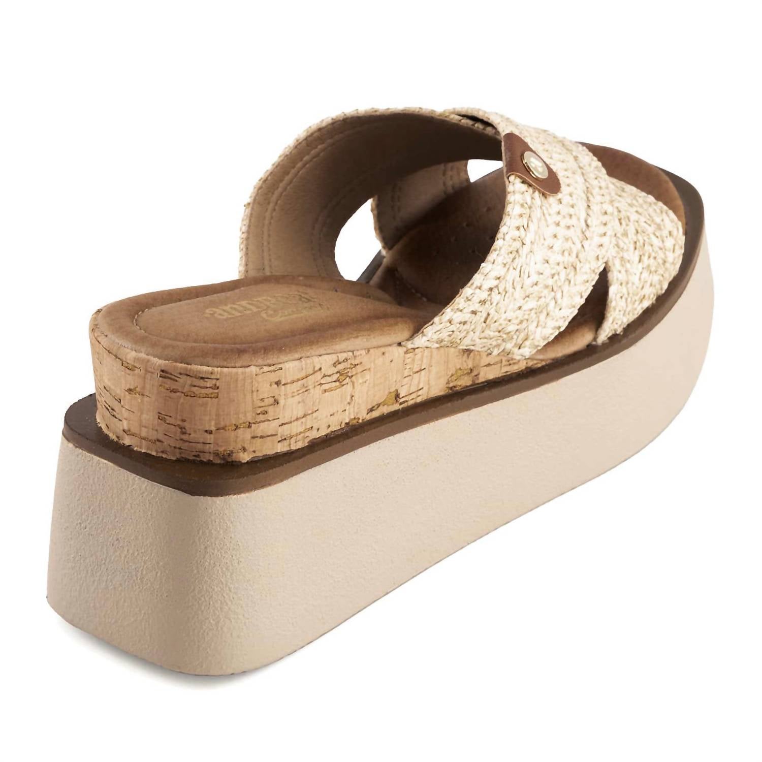 Andrea - Women's Criss Cross Platform Wedge Sandals