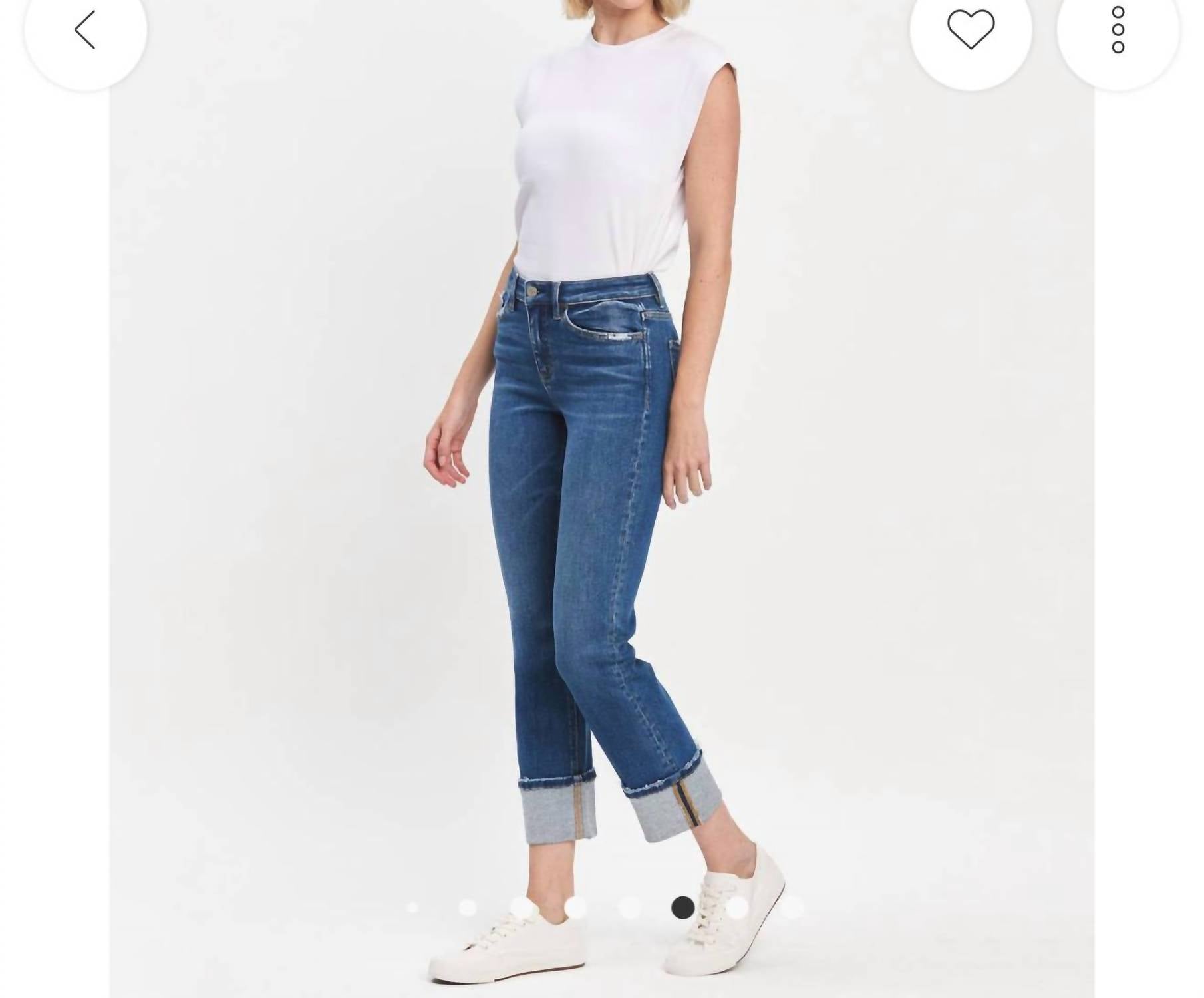 Vanilla Monkey - Vervet High Rise Cuffed Slim Straight Jeans
