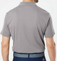 adidas Men's Performance Sport Polo in grey - men's shirt - detail view