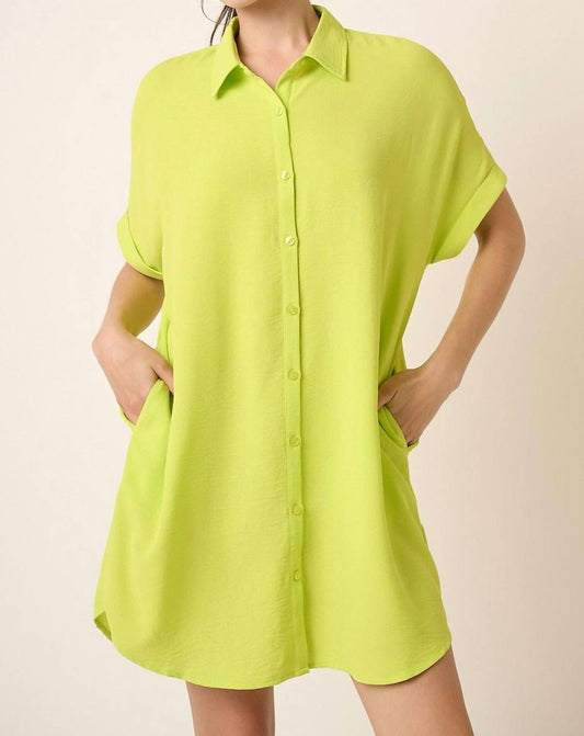 Mittoshop - Airflow Lightweight Button Down Shirt Dress