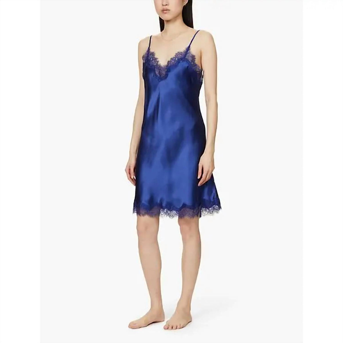 Sainted Sisters - Scarlett Lace-trim Silk-satin Chemise