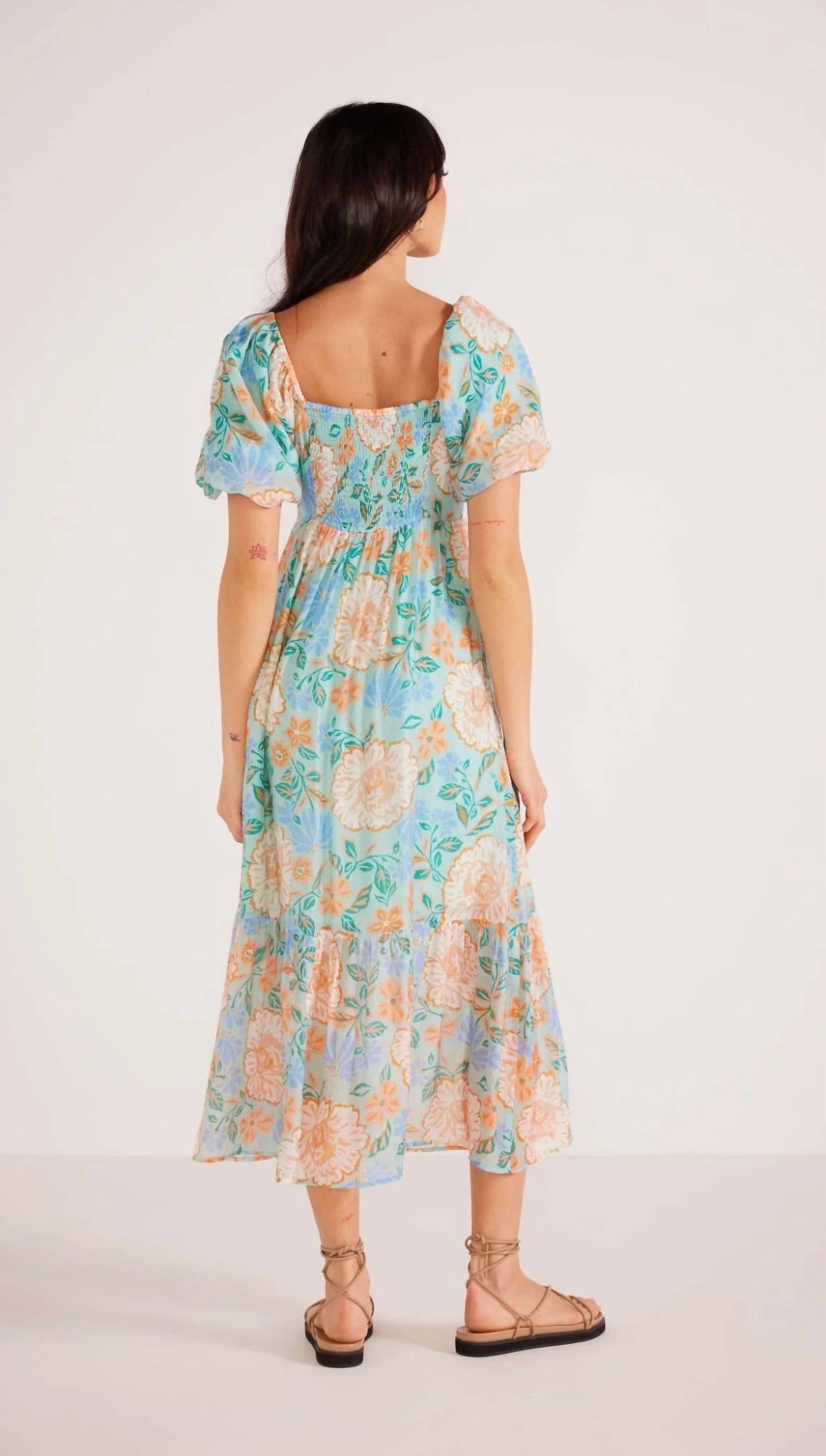 Minkpink - Evelyn Puff Sleeve Midi Dress
