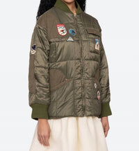 SEA Eira Quilted Puffer Jacket in olive - women's jacket - view 4