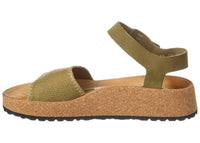 BIRKENSTOCK WOMEN GLENDA SANDAL in khaki - women's sandal - detail view