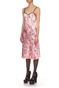 Marina Moscone - Floral Print Midi Slip Dress