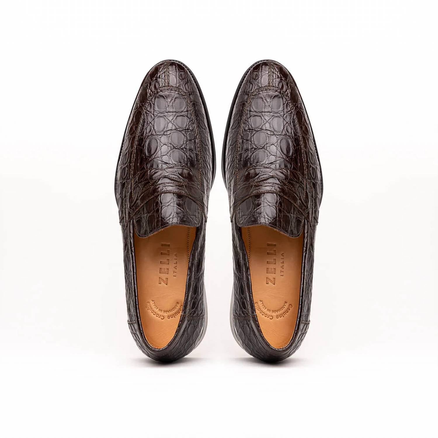 Zelli Italia - Men's Roma Crocodile Penny Loafer