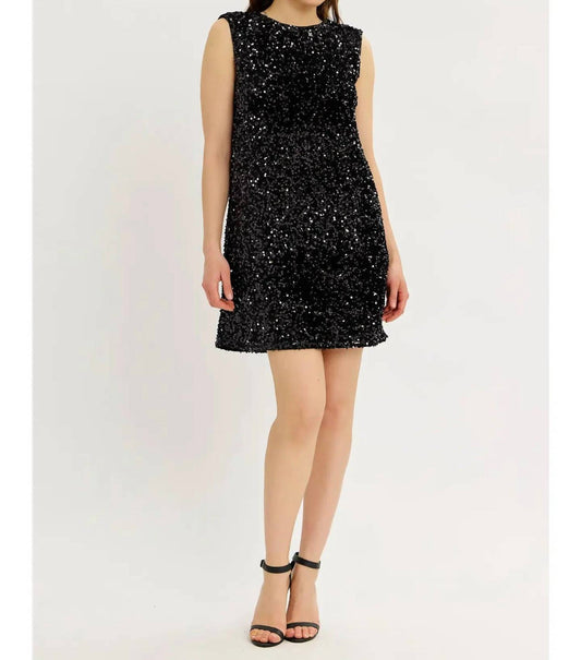Idem Ditto - Reya Sequin Velvet Dress