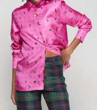 Vilagallo - Mariela Print Silk Shirt