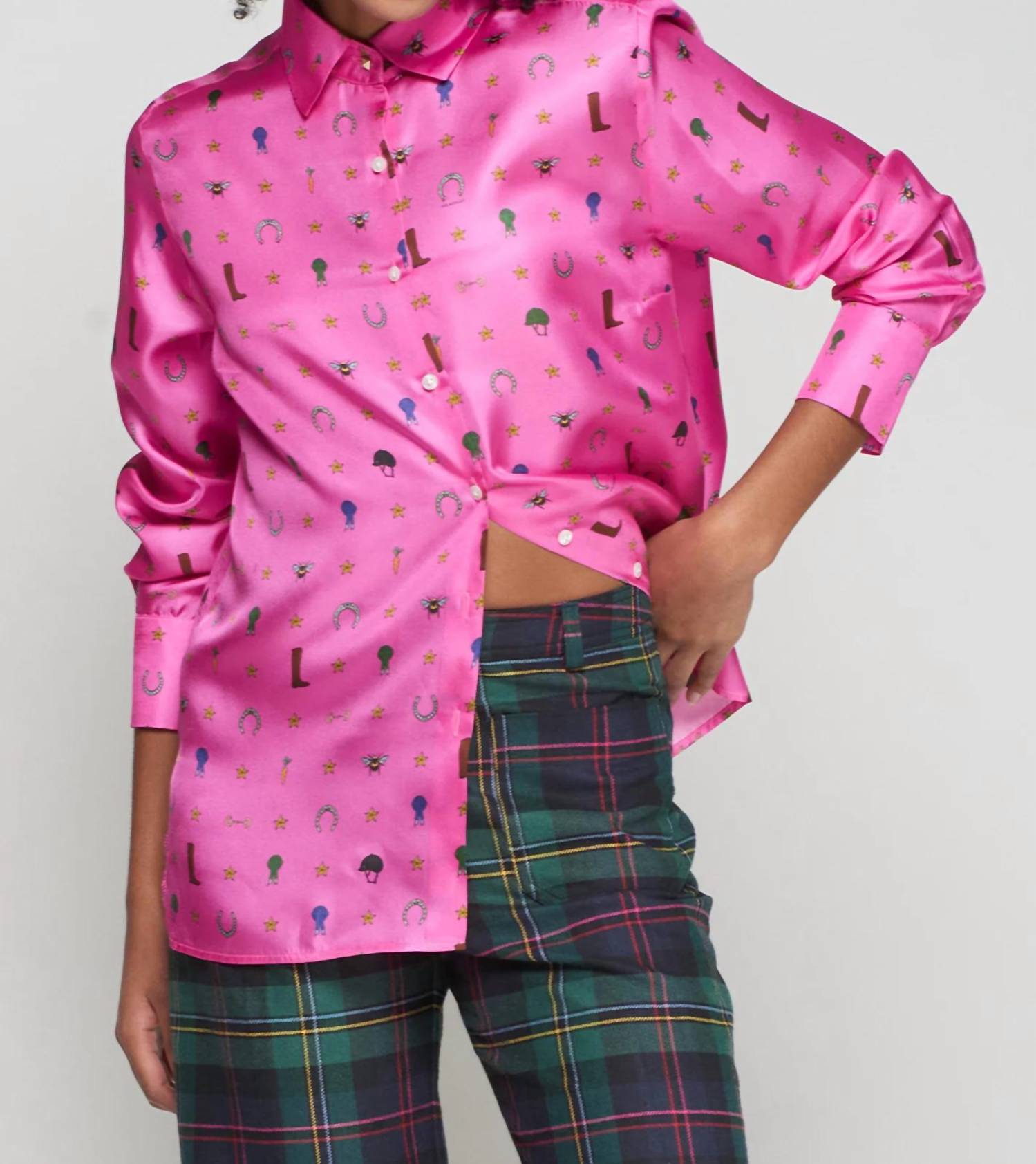 Vilagallo - Mariela Print Silk Shirt