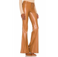 Alice + Olivia - Marshall Vegan Leather Crop Bell Pant