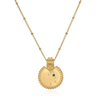 Satya Jewelry - Women's Mandala Zodiac Taurus Emerald Necklace