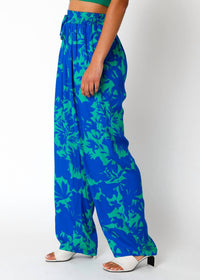 Olivaceous - Raven Floral Wide Leg Pants