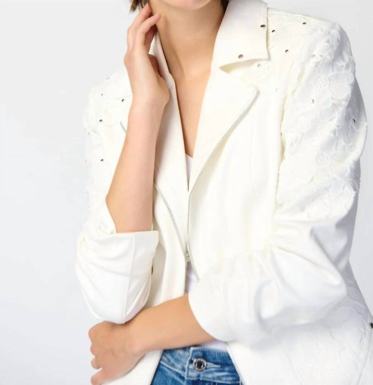 Joseph Ribkoff - Studded Faux Suede Jacket