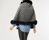 tgbBrands Reversible Lux Cardigan in black cream - women's cardigan - alternate view