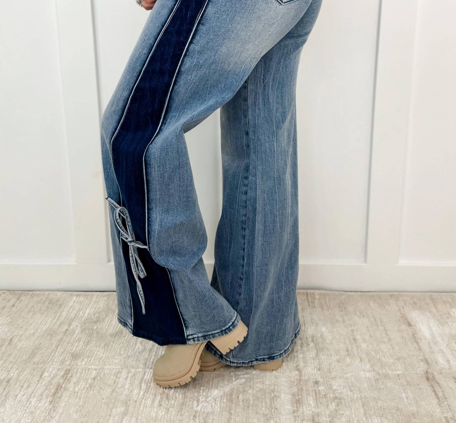 Saige Denim - Myah Tummy Control High-rise Wide Leg Jeans