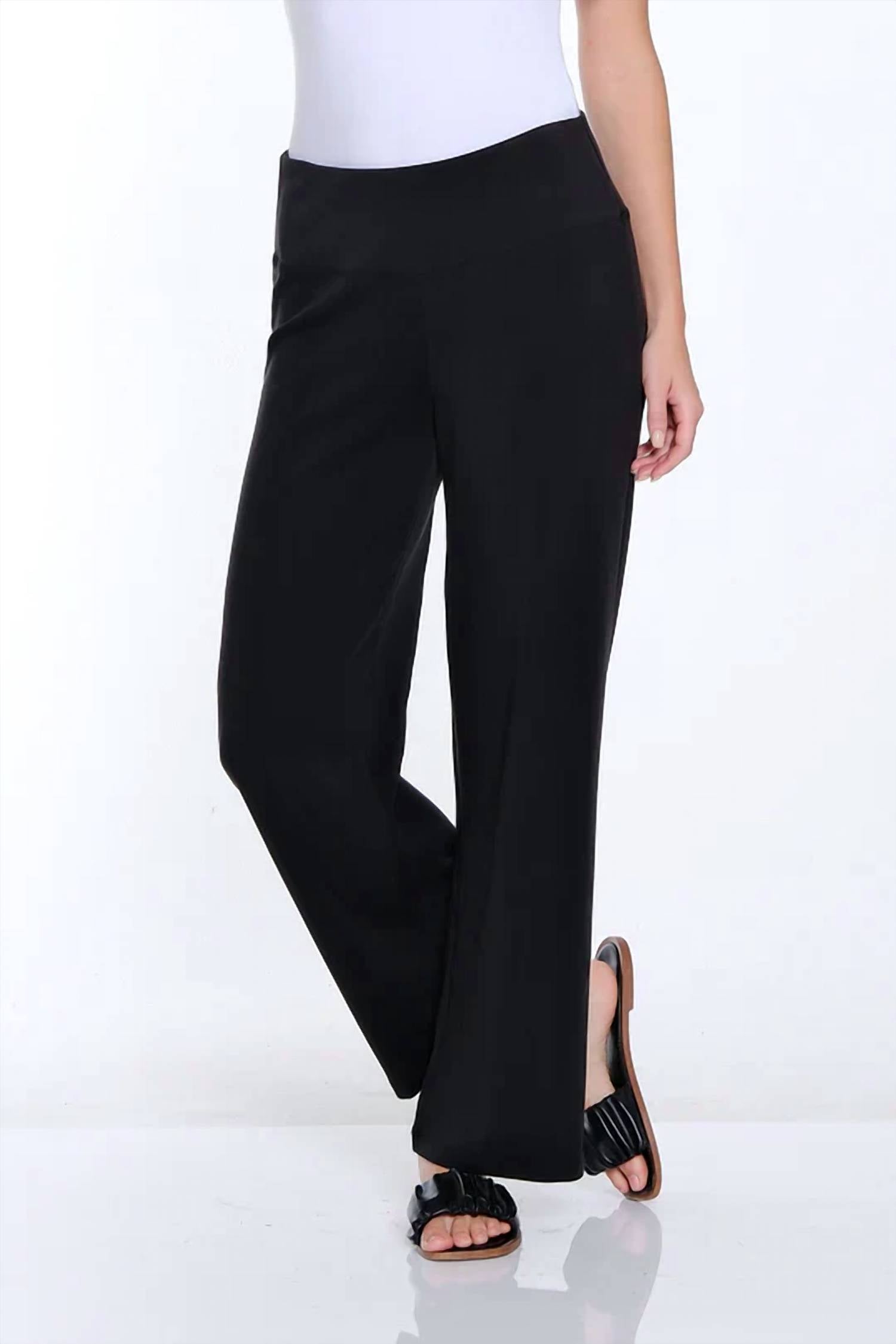 Multiples - Pull-on Wide Leg Ankle Pant - Plus