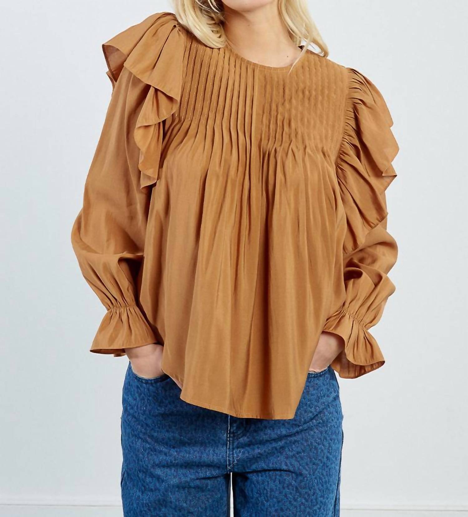 Lili Sidonio - Long Sleeve Ruffle Blouse