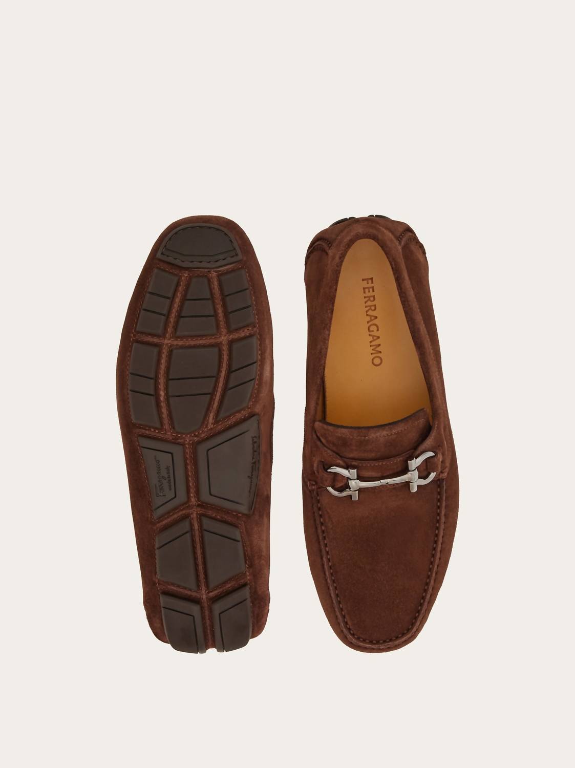 Salvatore Ferragamo - Men's Driver With Gancini Ornament Loafer