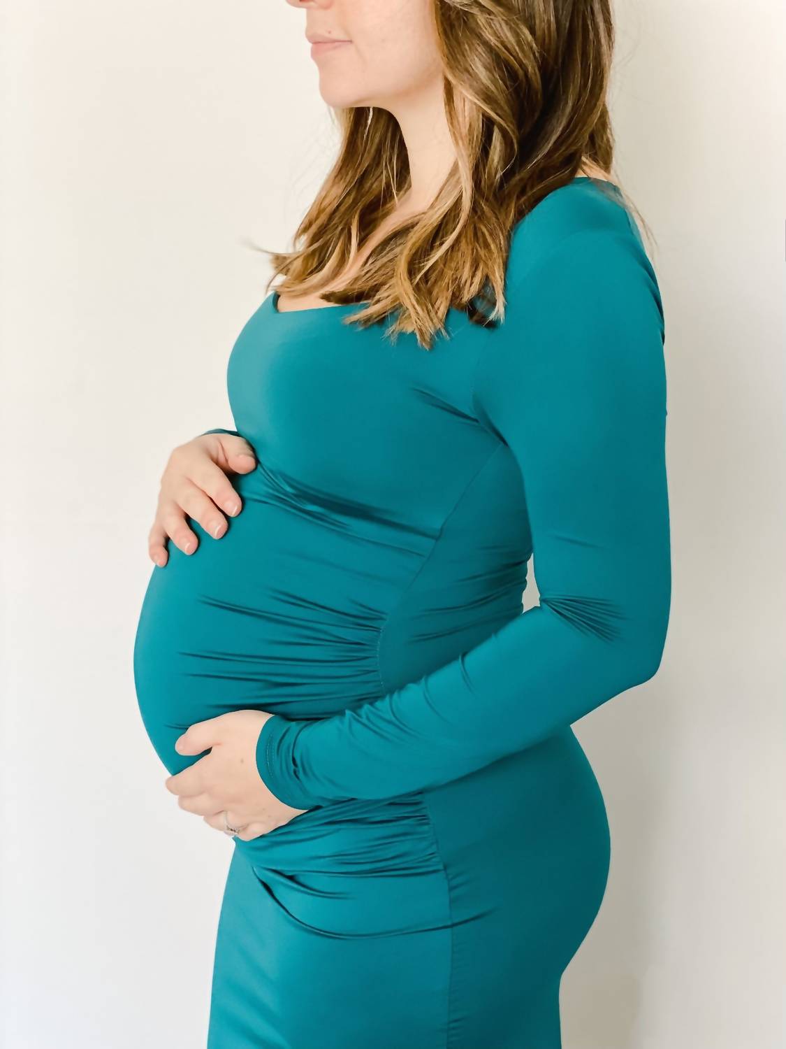 Liv Maternity - Ruched Stretch Long-Sleeve Dress
