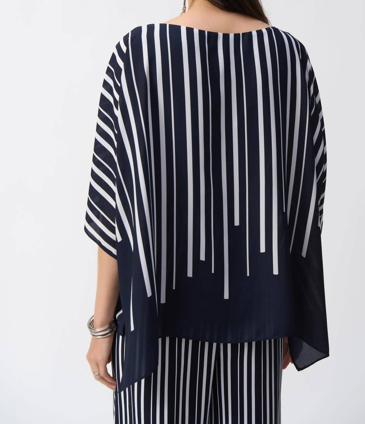 Joseph Ribkoff - Striped Abstract Poncho Top