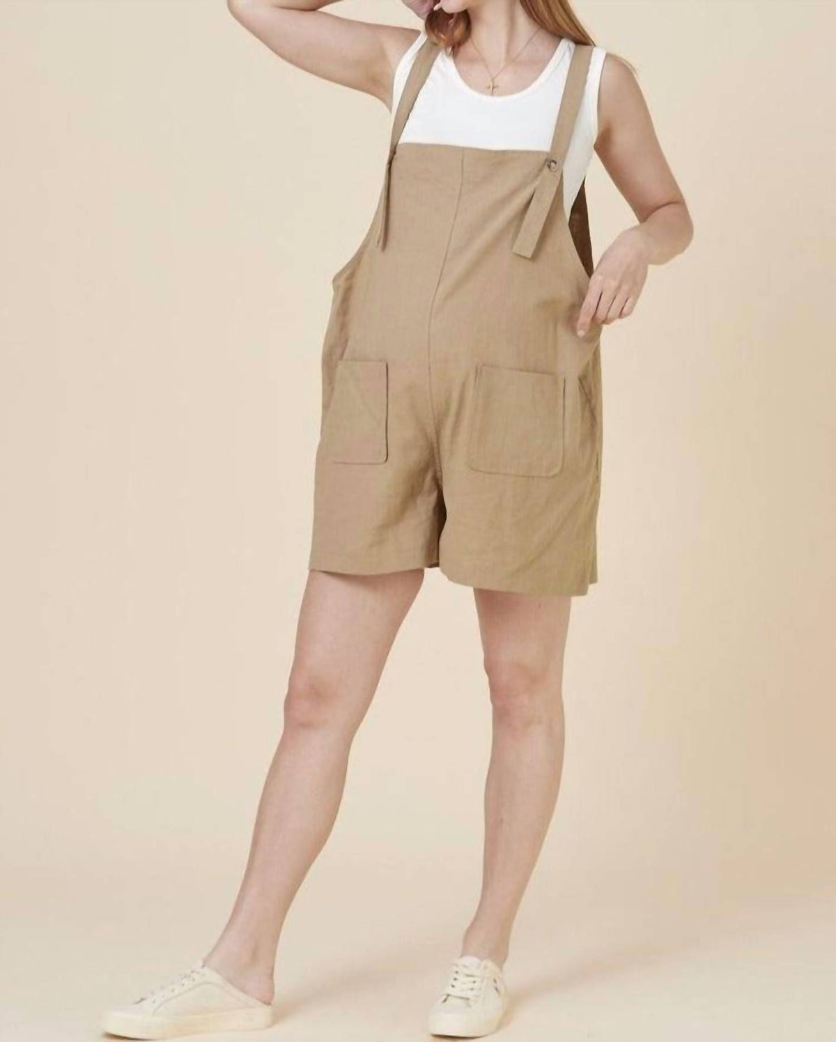 Liv Maternity - Linen Overalls Romper