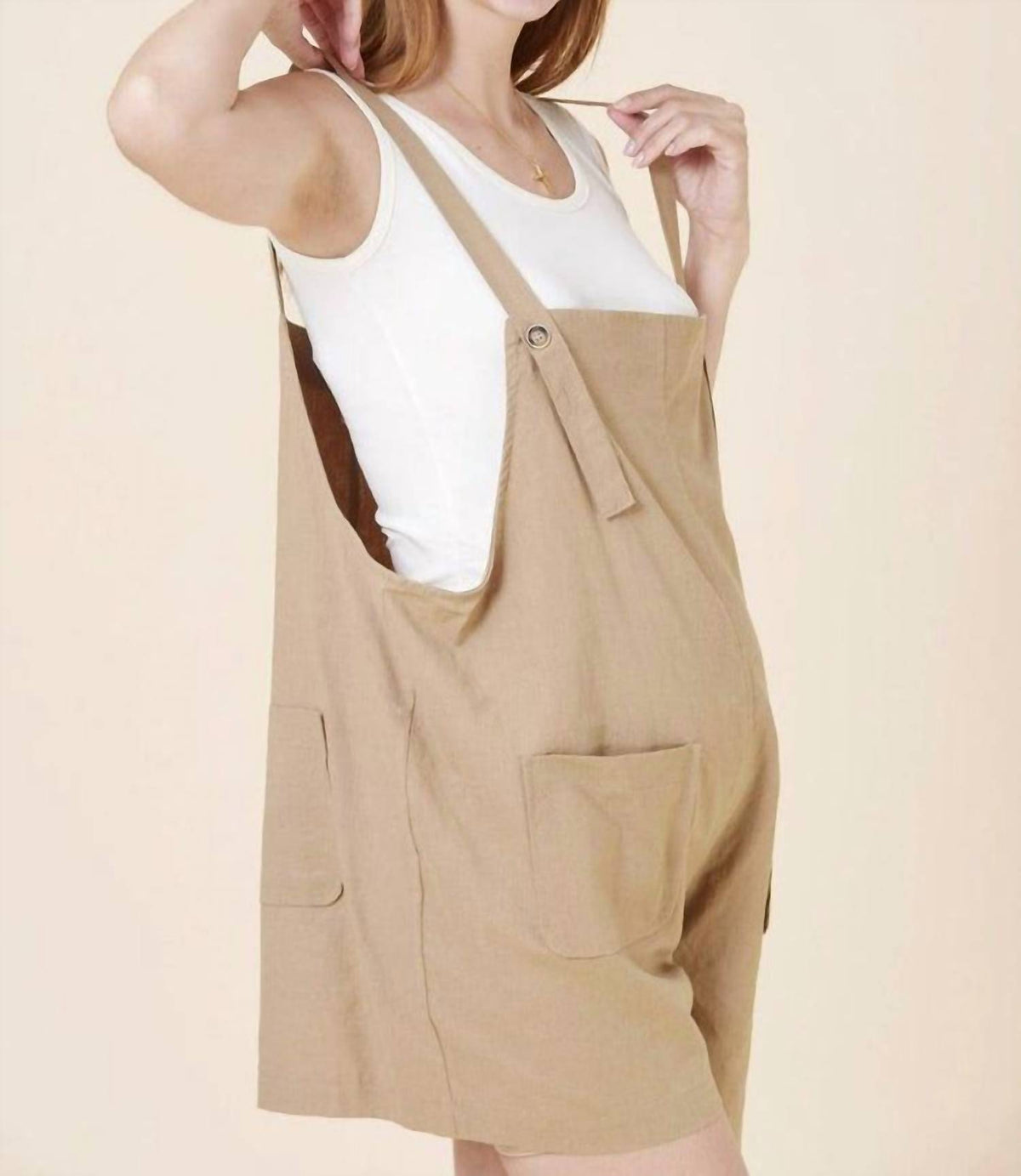 Liv Maternity - Linen Overalls Romper