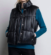 Picadilly - Pleated Polyurethane Puffer Vest