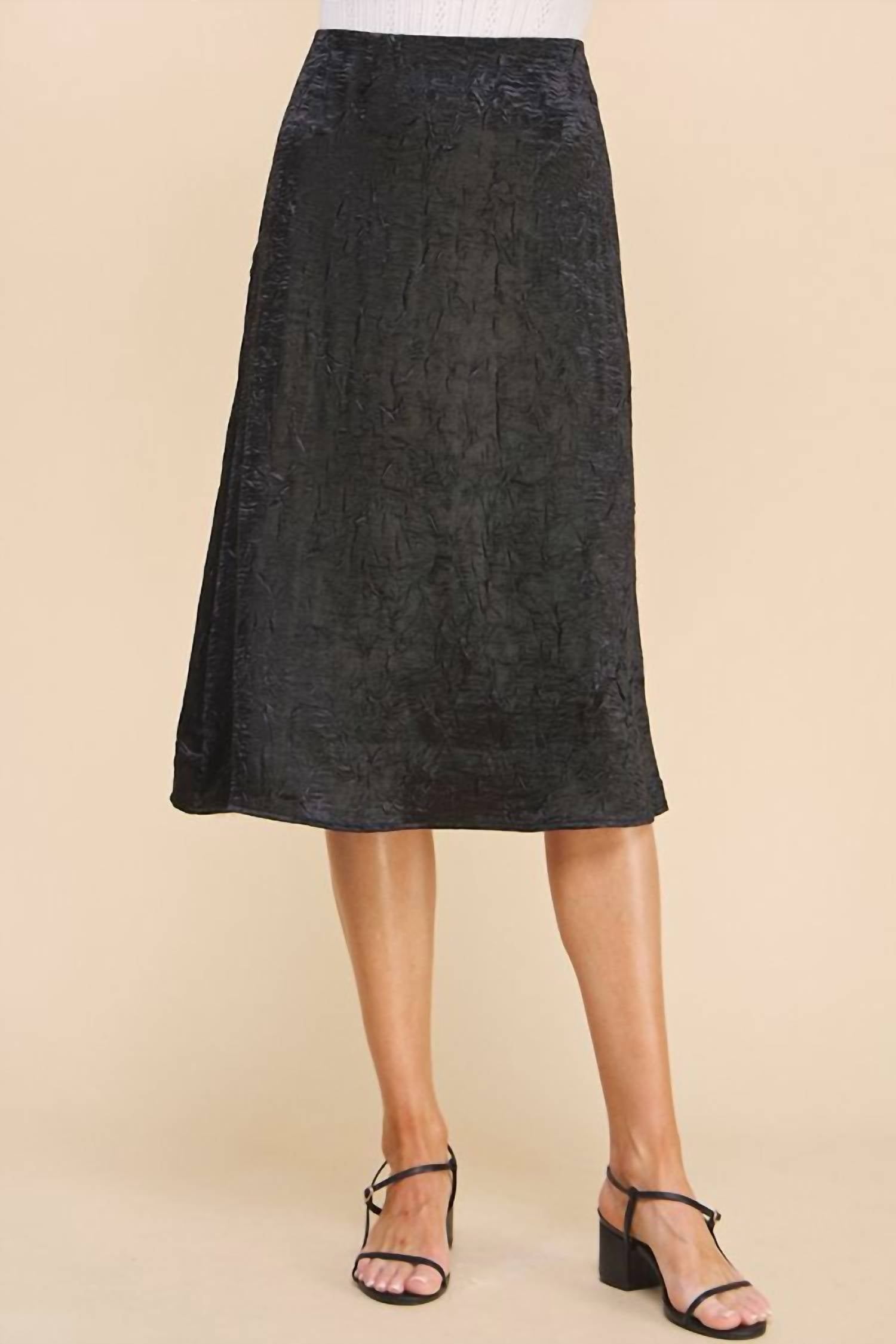 Sloan - A-line Satin Skirt