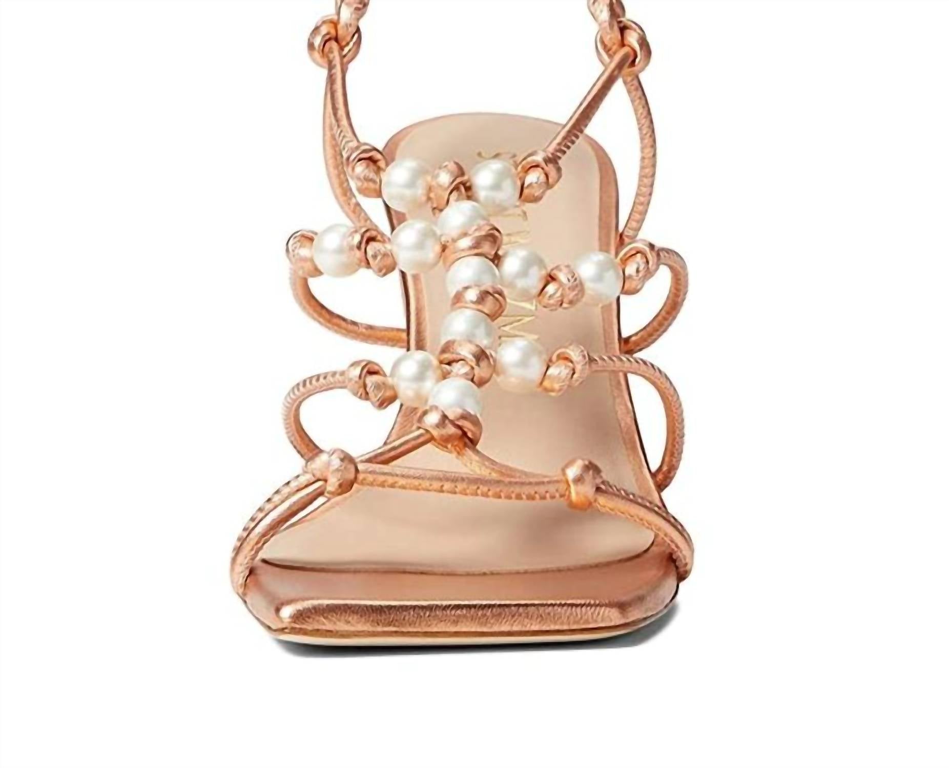 PEARL KNOT 80 BLOCK HEELS