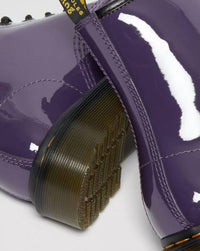 Dr. Martens Women's 1460 Patent Leather Lace Up Boots in blackcurrant - women's shoe - view 6
