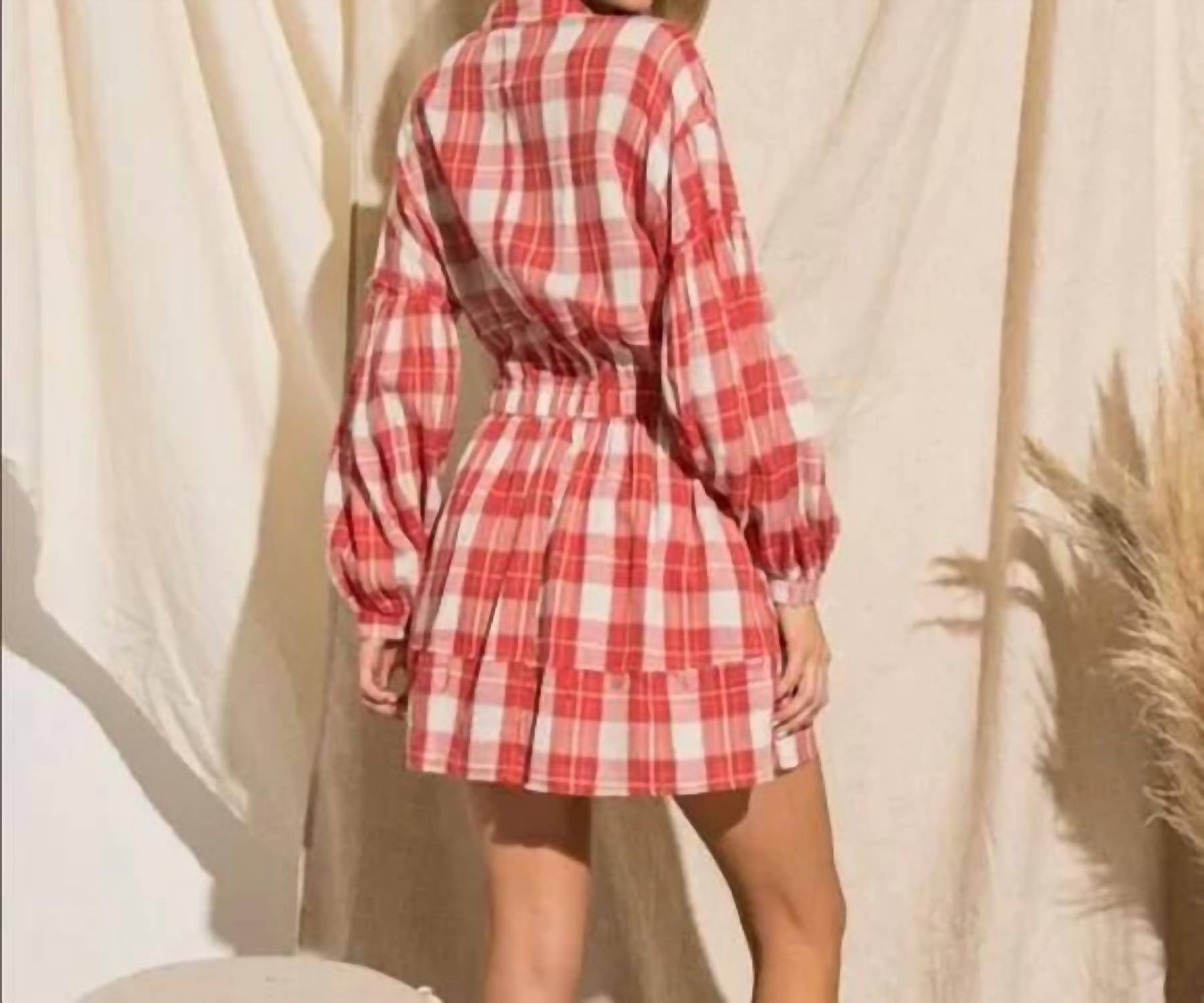 Baevely By Wellmade - Country Cutie Plaid Dress