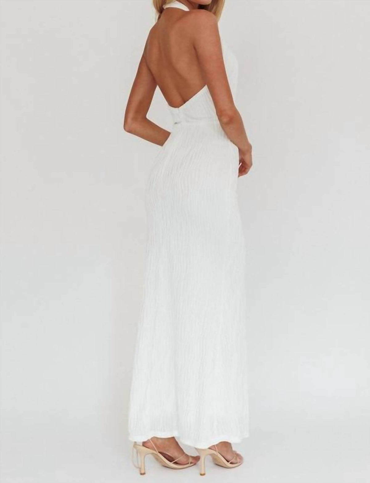 One & Only - Textured Halter Maxi Dress