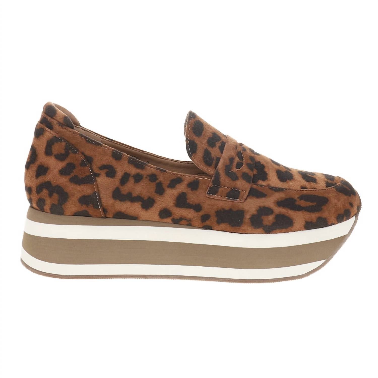 Corkys Footwear Women's Sheesh Platform Shoes in leopard - women's flats - detail view