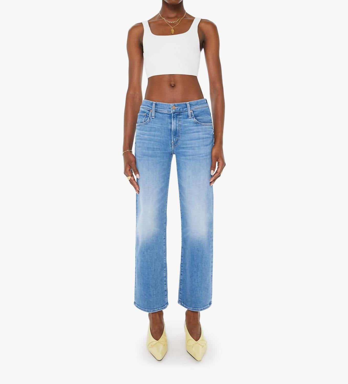 Mother - Mid Rise Rambler Zip Ankle Jeans