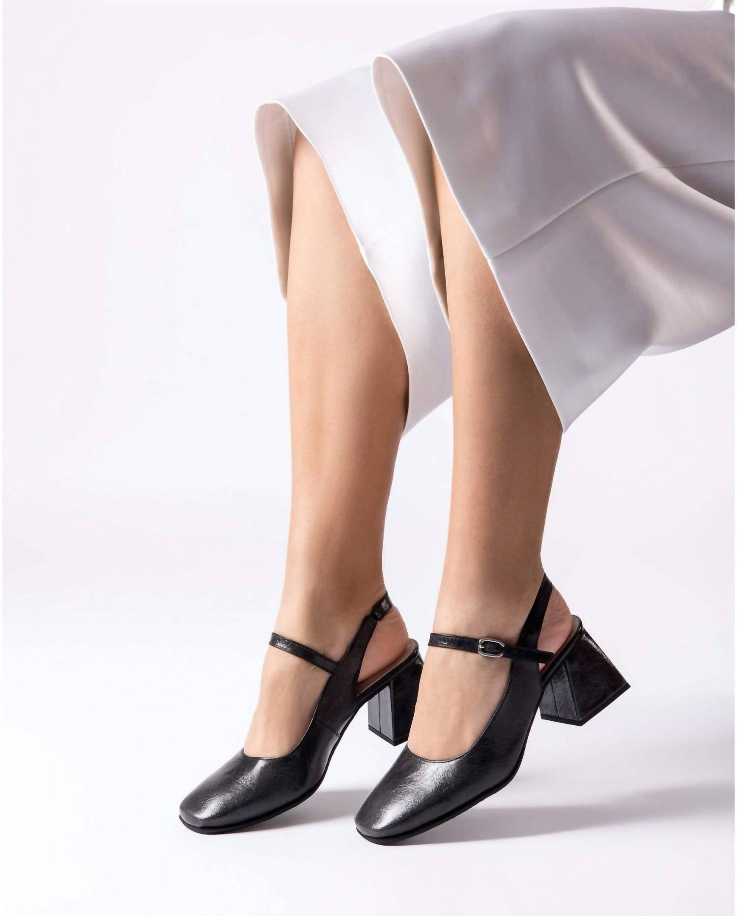 Wonders Women's Slingback Heels in black - women's heels - view 6