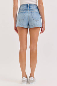 Cello - CUFFED High Rise Denim Shorts