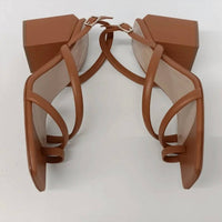 Lafayette 148 - Women's Calfskin Leather Heeled City Slingback Sandals