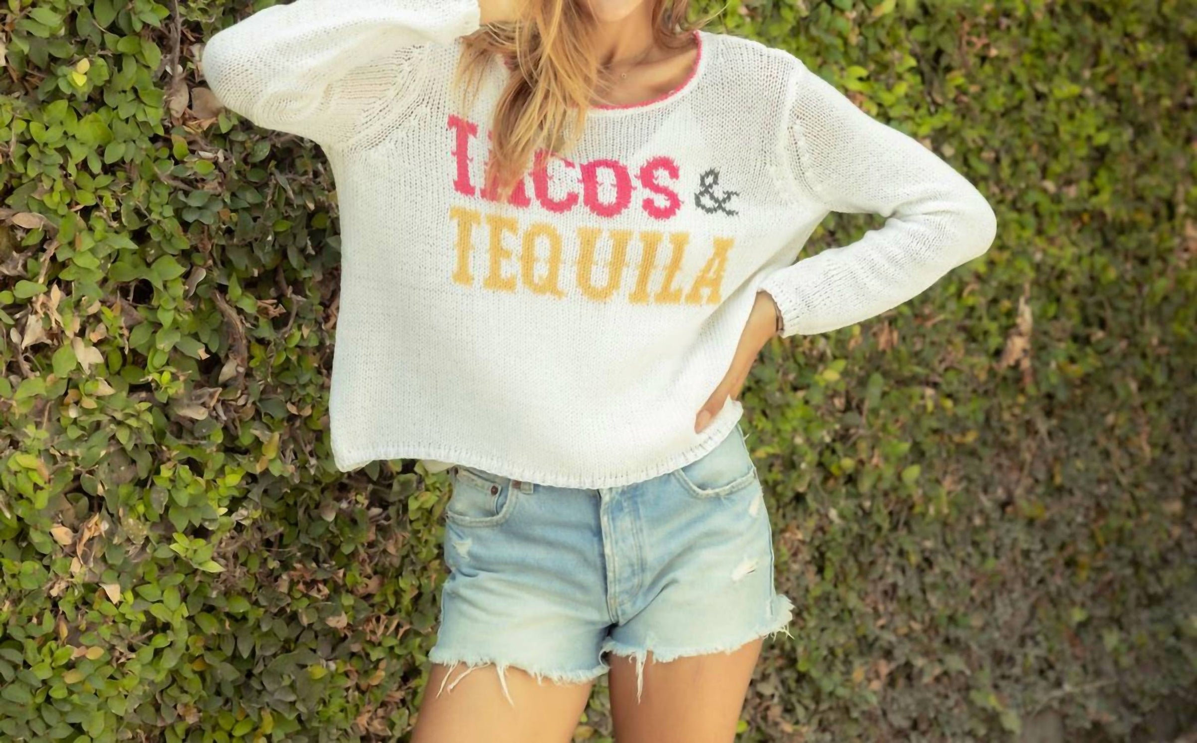 Wooden Ships - Tacos & Tequila Crop Crew Sweater