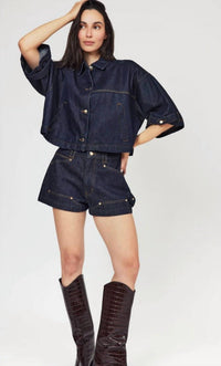 Habitual Cape Denim Jacket in mantra - women's jacket - alternate view