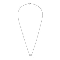 Diana M Jewels - Women's Statement 5 Carat Lab-grown Diamond Radiant Bezel Necklace