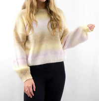 Blu Pepper - Ombre Bubble Sleeve Sweater