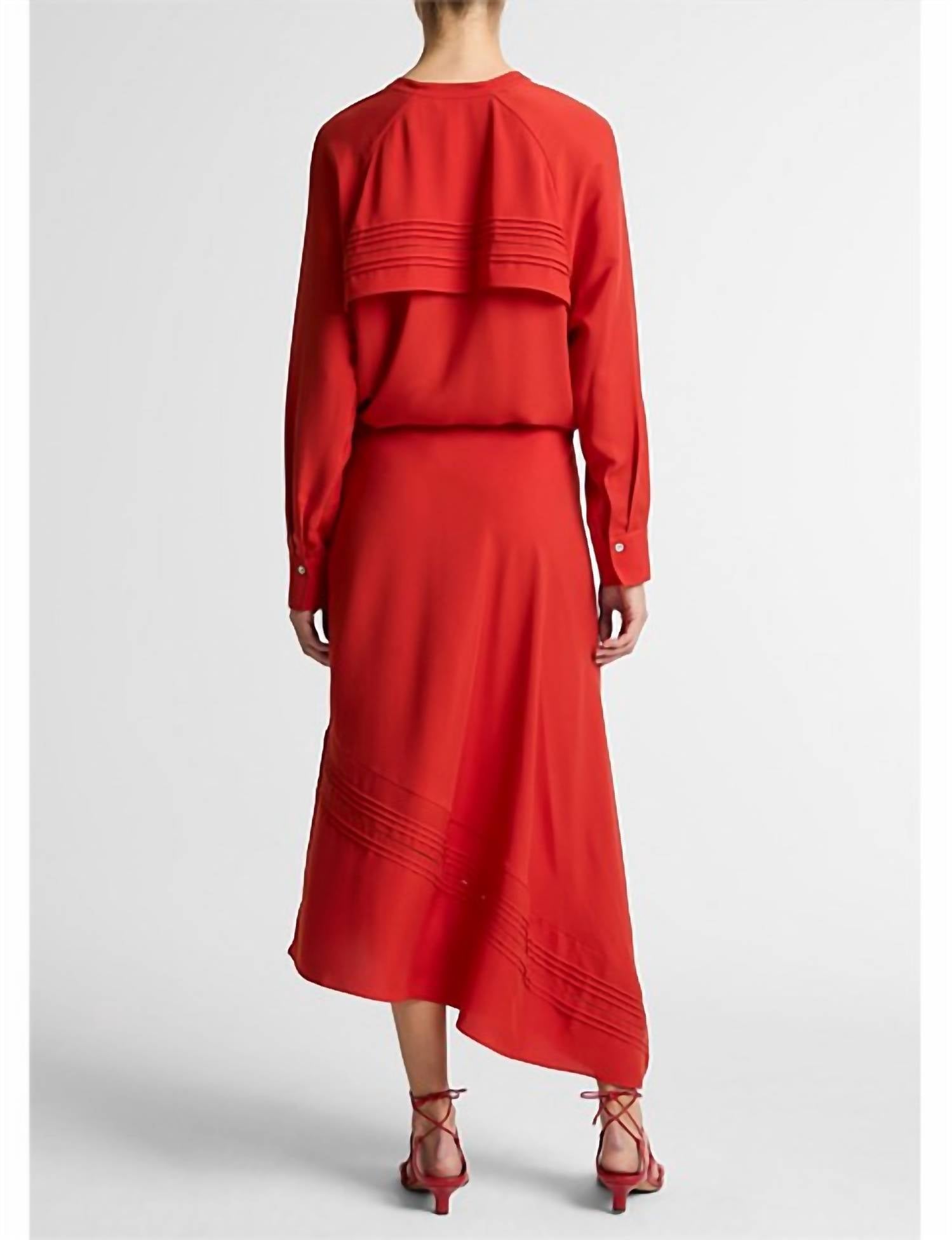 Vince - Pintuck Slip Skirt