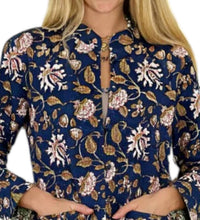 Just Darviny - Long Sleeve Floral Short Jacket