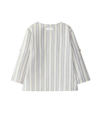 Laranjinha - Boy's Mandarin Collar Striped Shirt