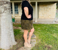 Oddi - Lola Fringe Skirt - Plus