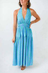 B.Right - Crush Halter Maxi Dress