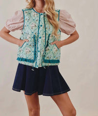 Listicle - Floral Fields Quilted Vest
