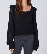saltwater LUXE Lori Long Sleeve Top in black - women's long sleeve top