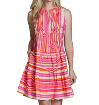 Apny - Sleeveless Dress With Pin-tuck Detailing