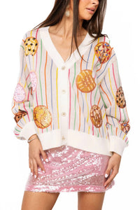 Queen Of Sparkles - Cookie Button Up Cardigan